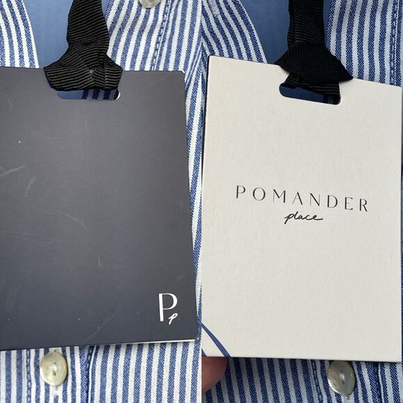 NWT XL Pomander Place Tuckernuck Blue
Stripe Maxi Shirt Dress Quiet Luxury - Picture 10 of 12